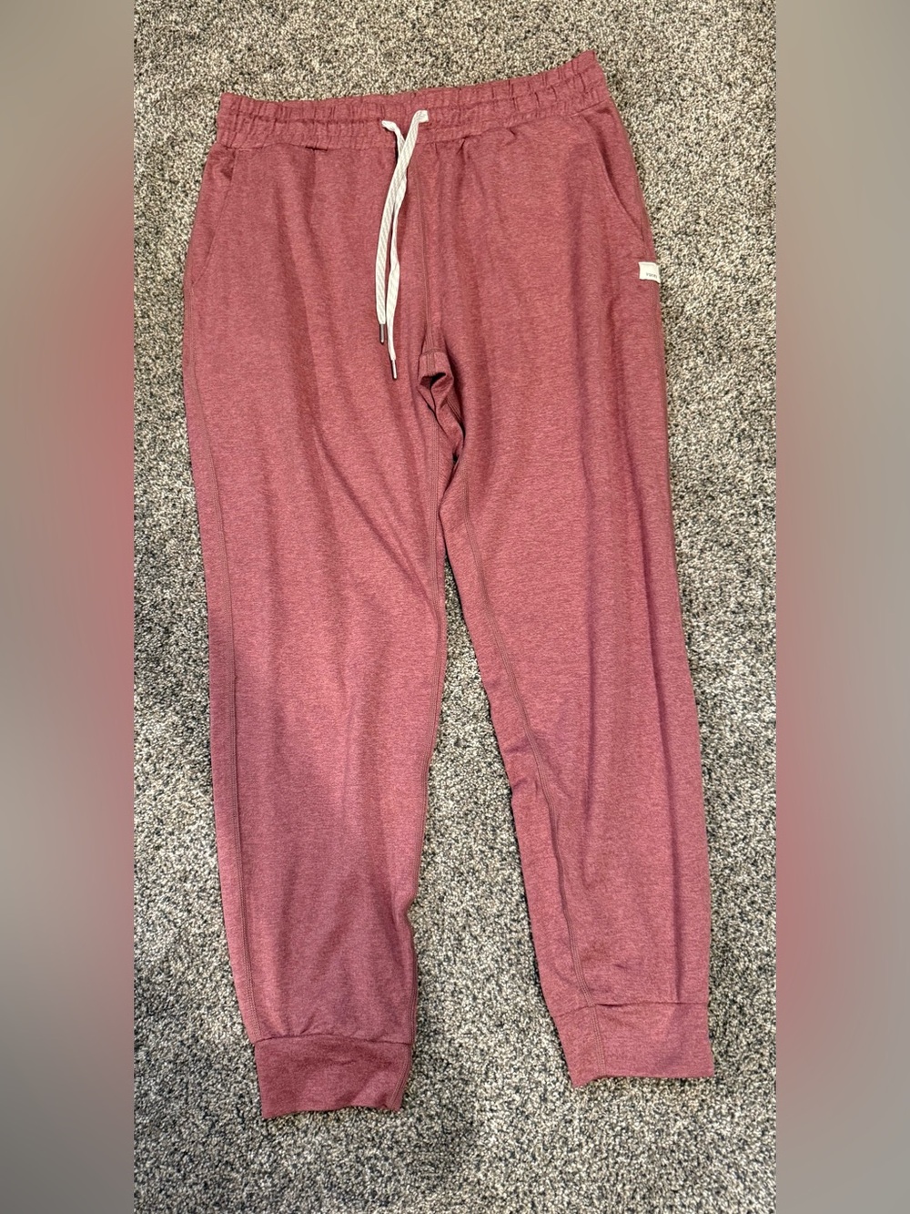 Vuori light maroon Heather Jogger Sweatpants with Drawstring